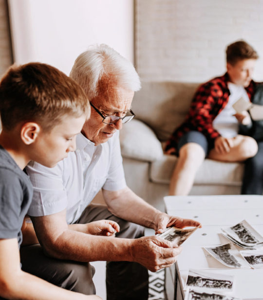 Grandparents share family photos