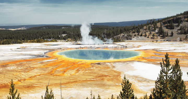 The Grand Prismatic Spring in Yellowstone National Park